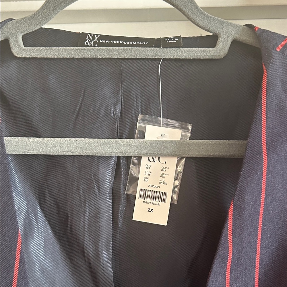 NWT New York & Co. Striped Vest and Skirt Set - Picture 2 of 7